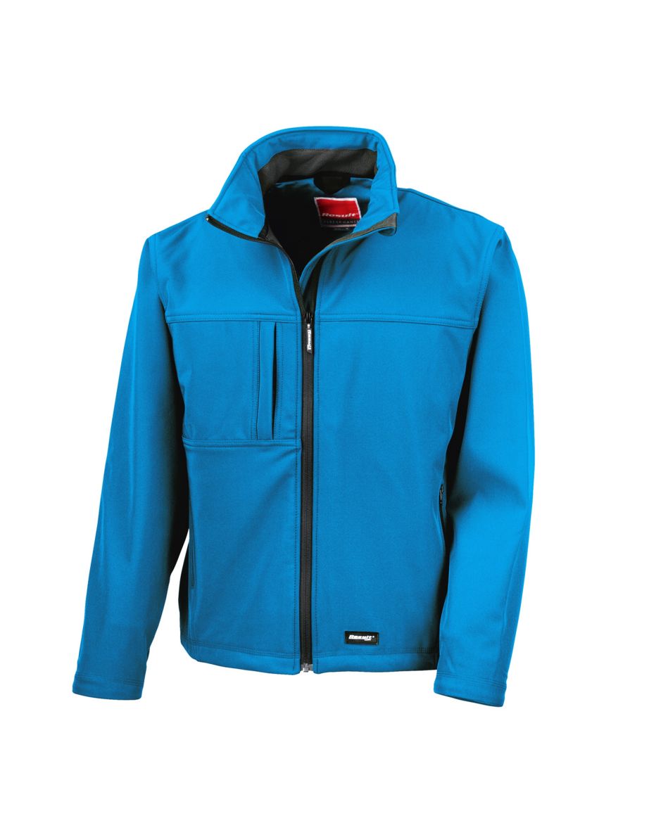 Result Mens Softshell Premium 3 Layer Performance Jacket (Waterproof, Windproof & Breathable) - Azure Blue