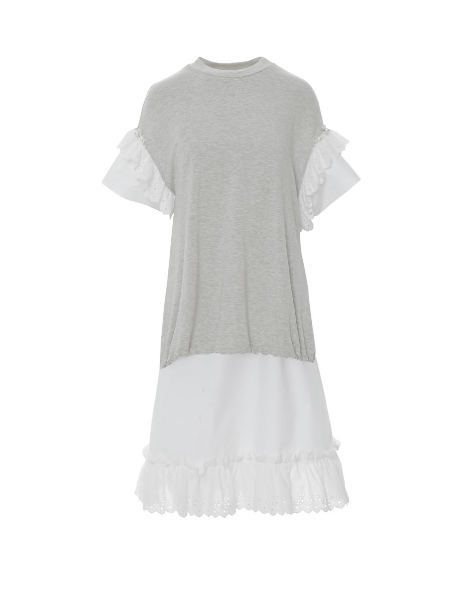 Round Neck Midi Grey Sports Dress - 3