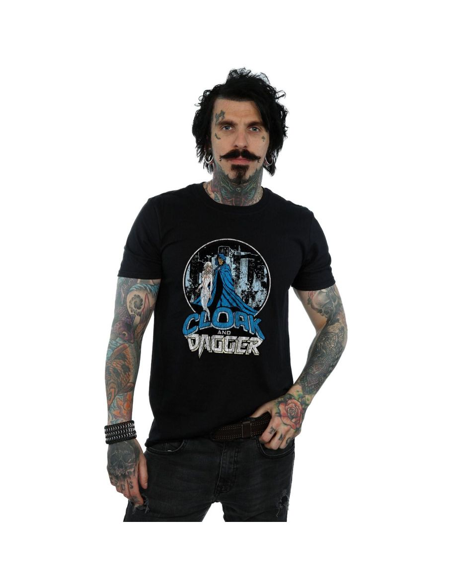Marvel Mens Cloak And Dagger Retro T-Shirt - Black