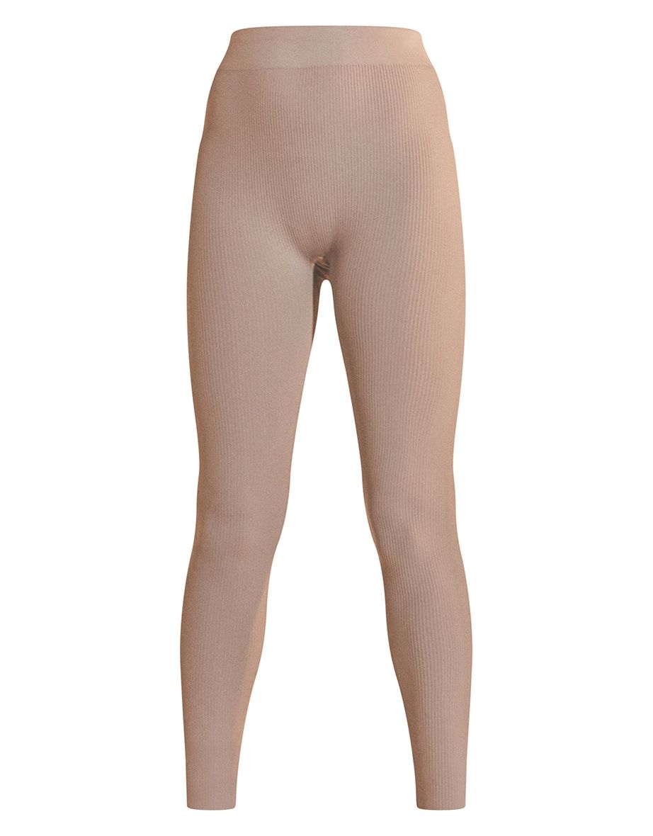 Stone Structured Contour Rib Leggings - 4