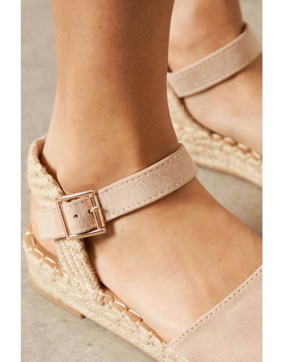 Sylrienne Faux Suede Closed Toe Espadrille Flat Shoes - 3