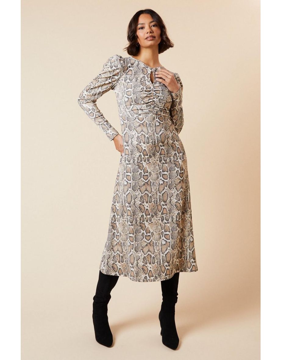 Snake Keyhole Midi Dress