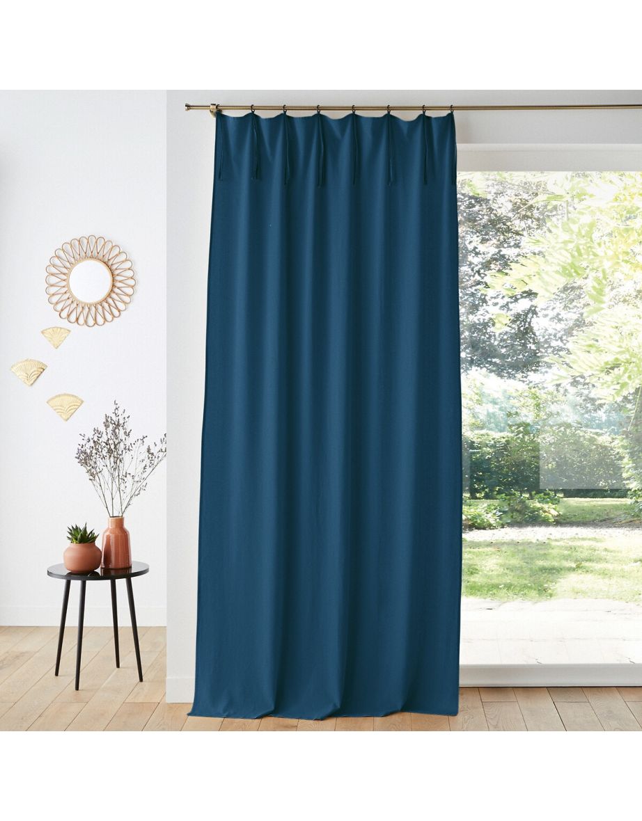 Odorie Single Linen/Viscose Tie Top Curtain