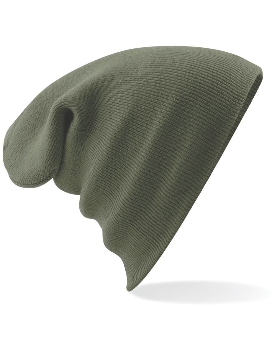 Beechfield Soft Feel Knitted Winter Hat - Olive - 1