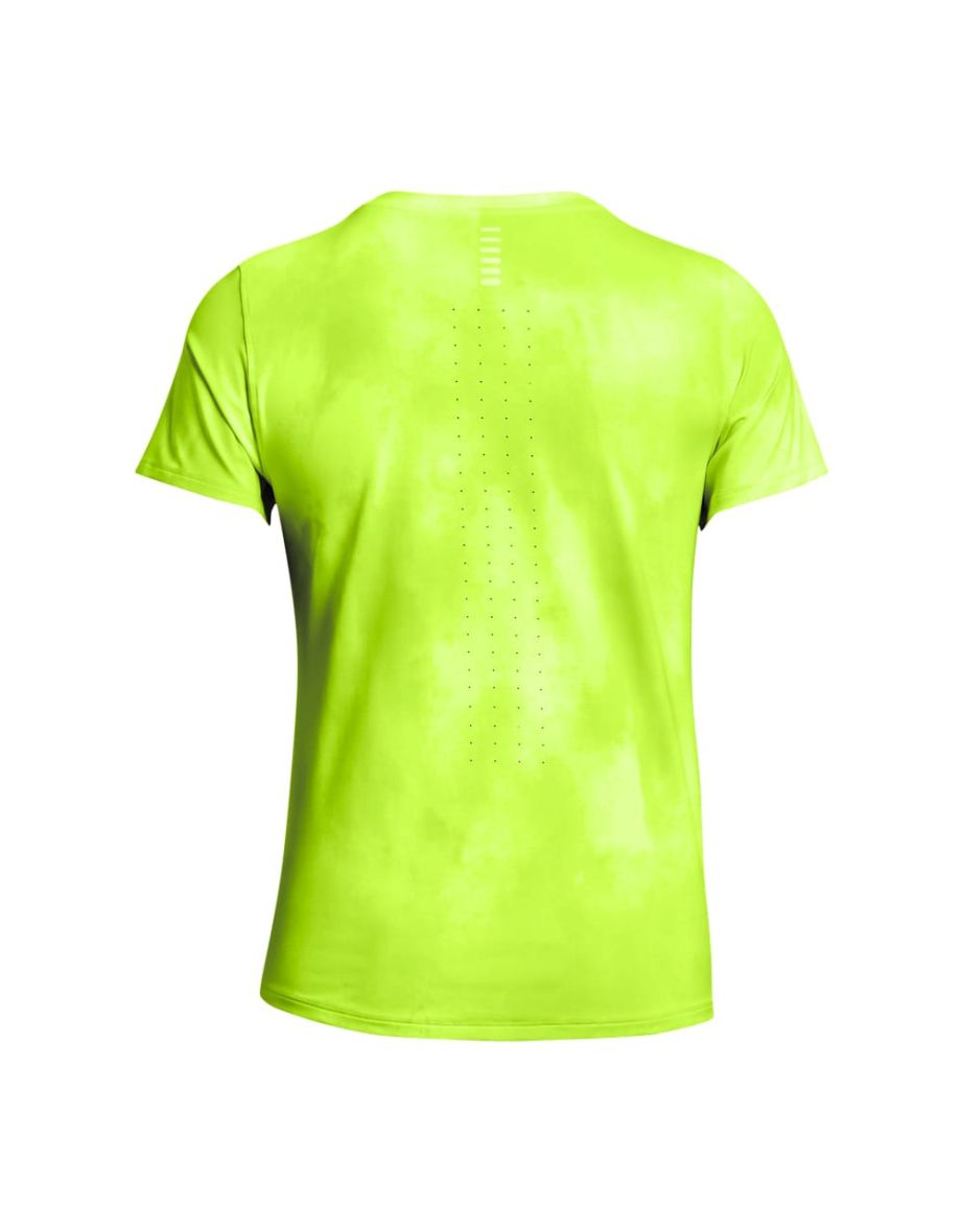 Women's Under Armour UA Launch Elite Printed T-Shirt in Yellow - 1