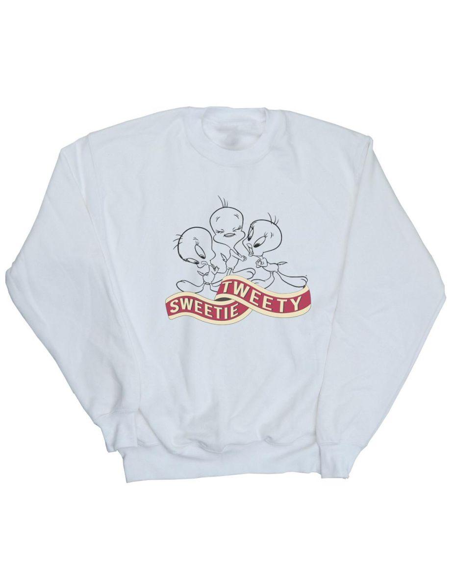Looney Tunes Girls Tweety Sweetie Tweety Sweatshirt - White
