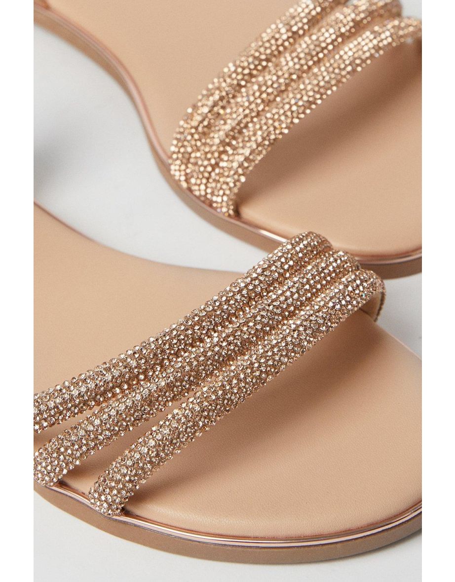 Wide Fit Fern Embellished Flat Sandals - 3