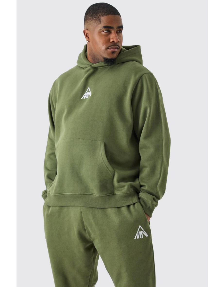 Plus Man Regular Fit Hooded Tracksuit - khaki - 2