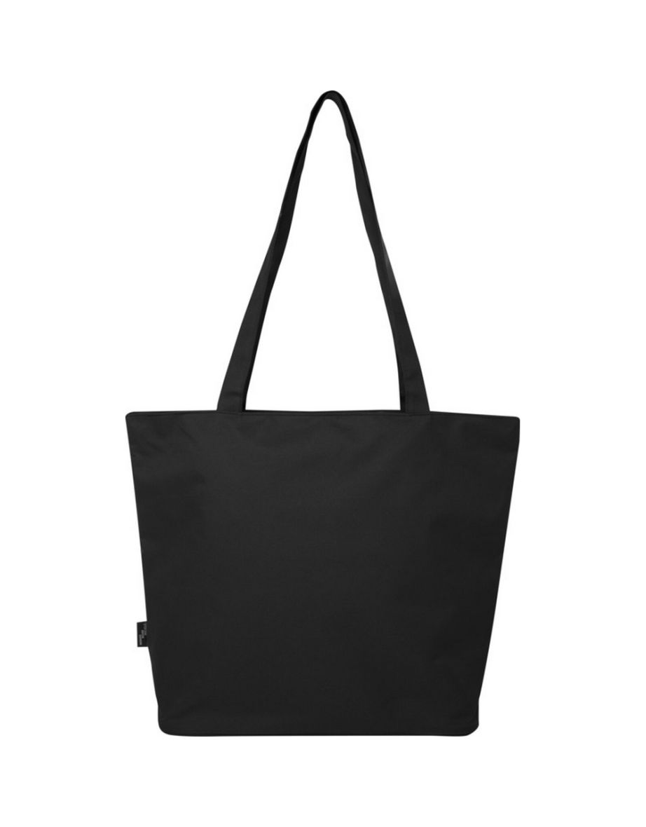 Panama Recycled Zipped 20L Tote Bag - Solid Black