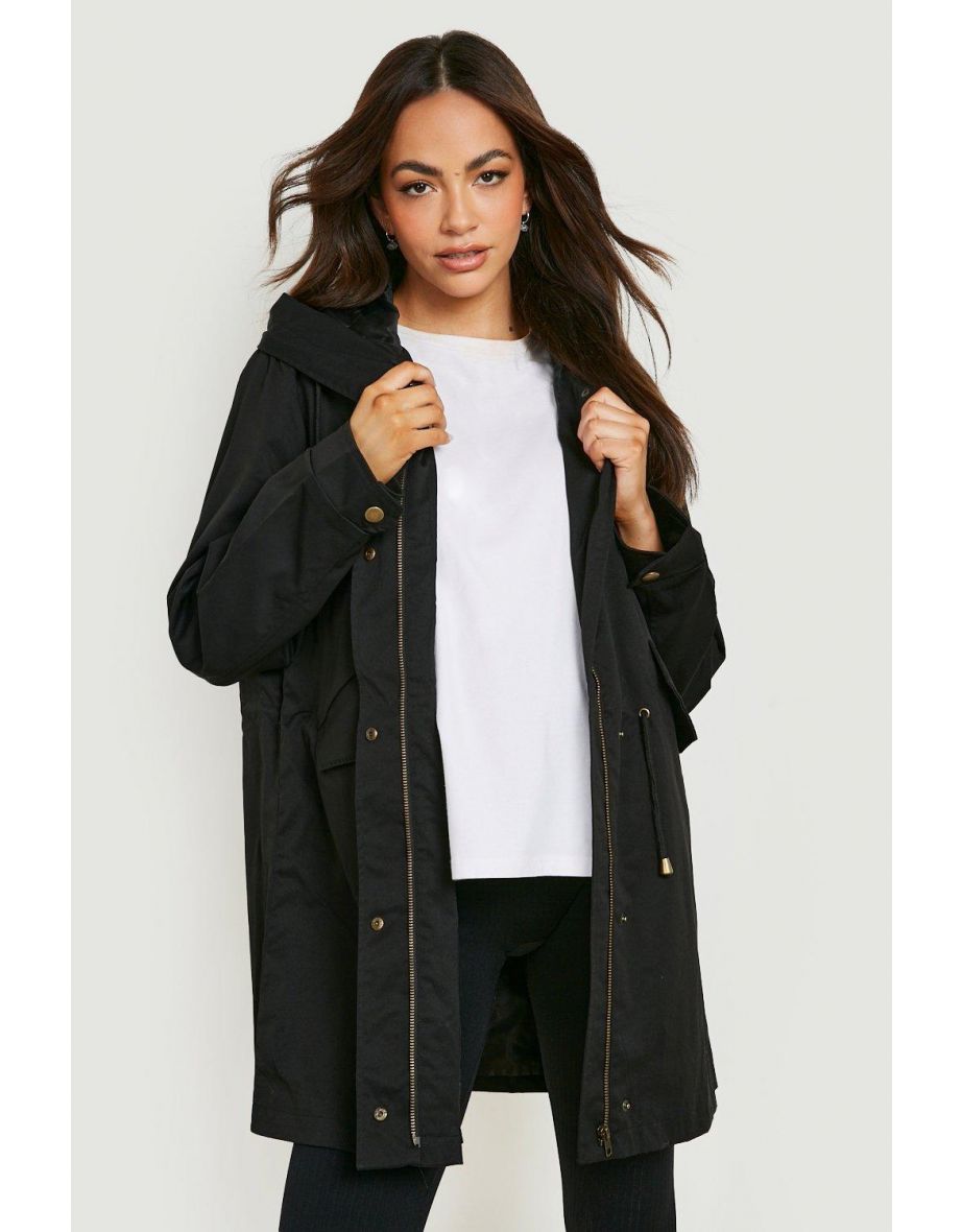Maternity Waterproof Parka Coat - black