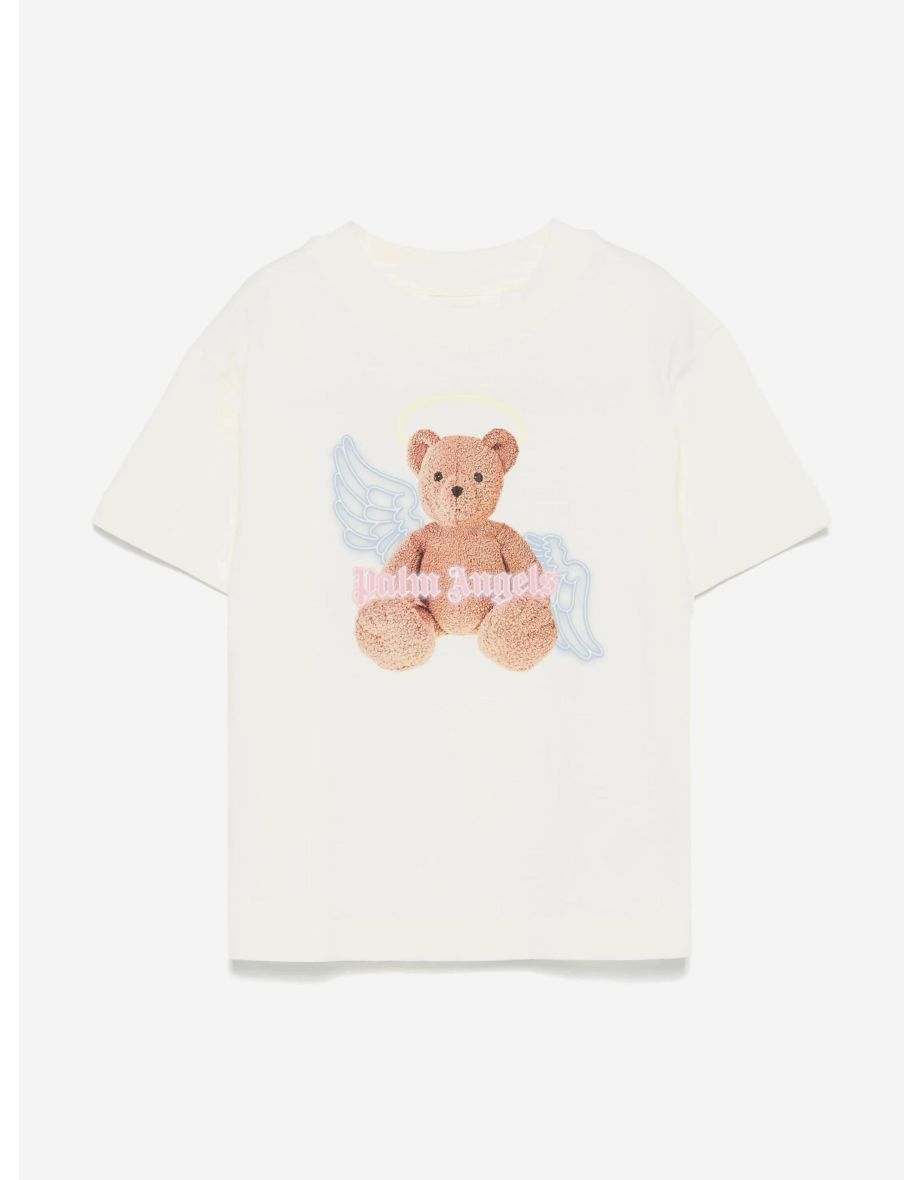 Girls Bear Angel T-Shirt in Ivory