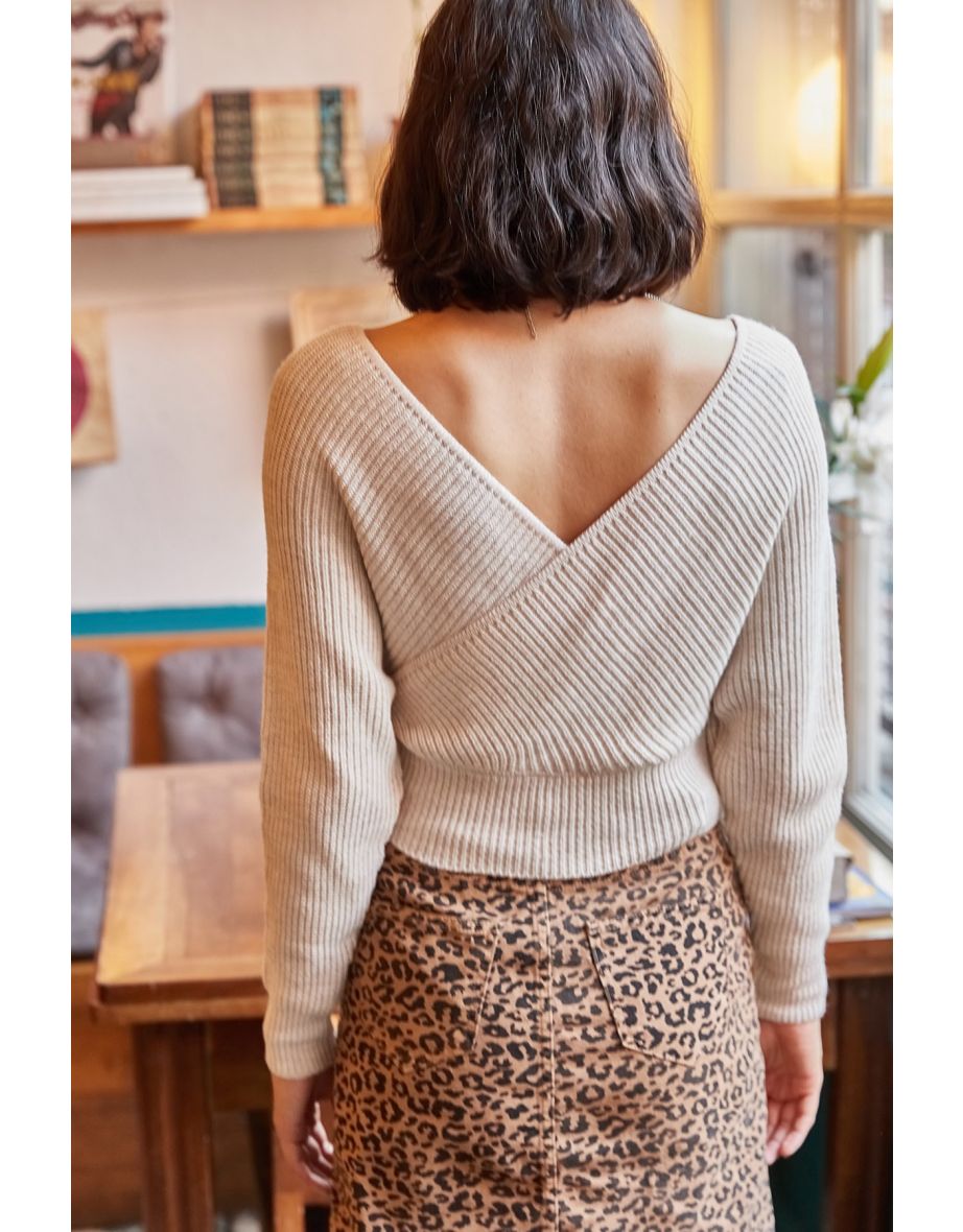 Sweater - Beige - Fitted - 4