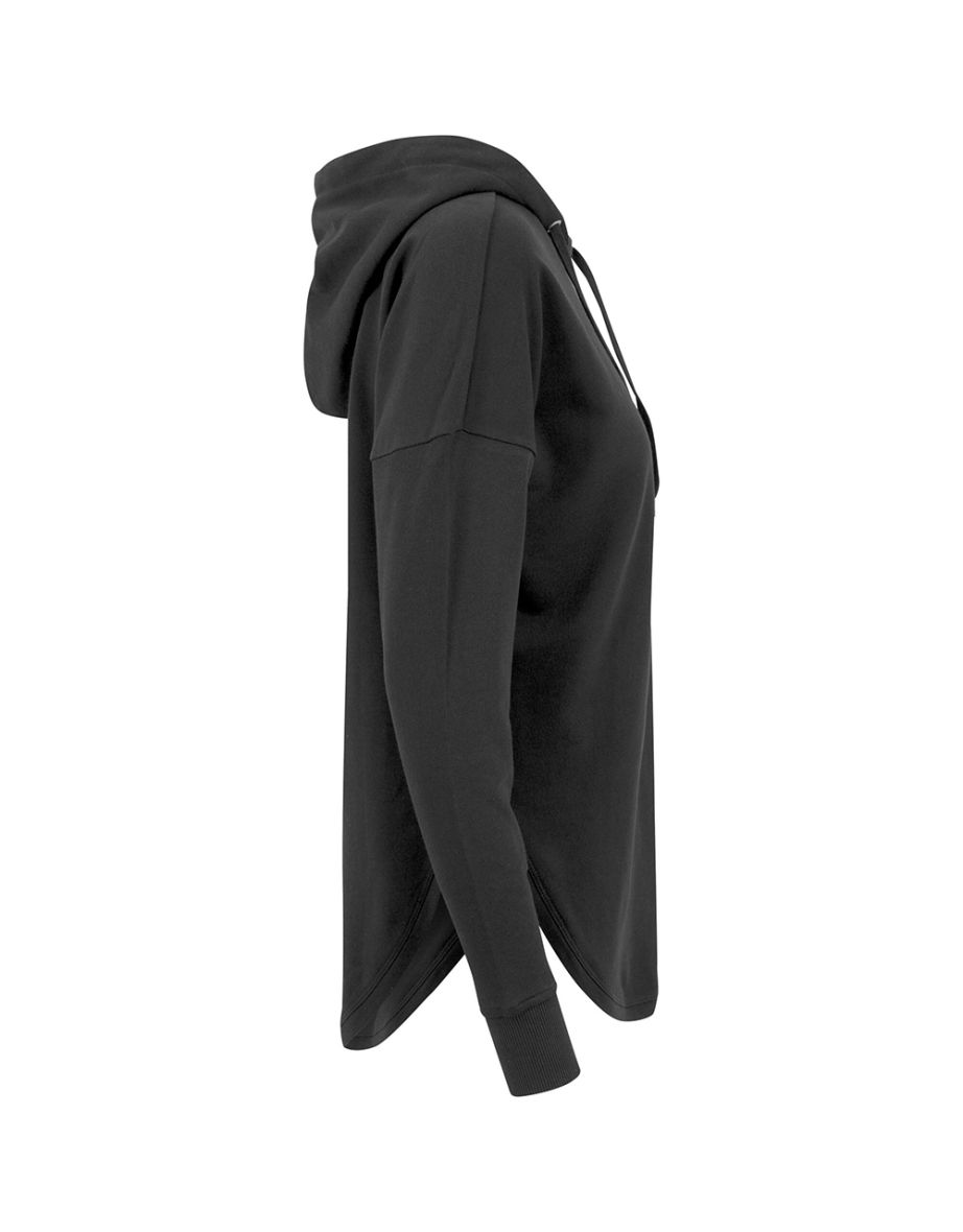 Womens/Ladies Oversized Hoodie - Black - 3