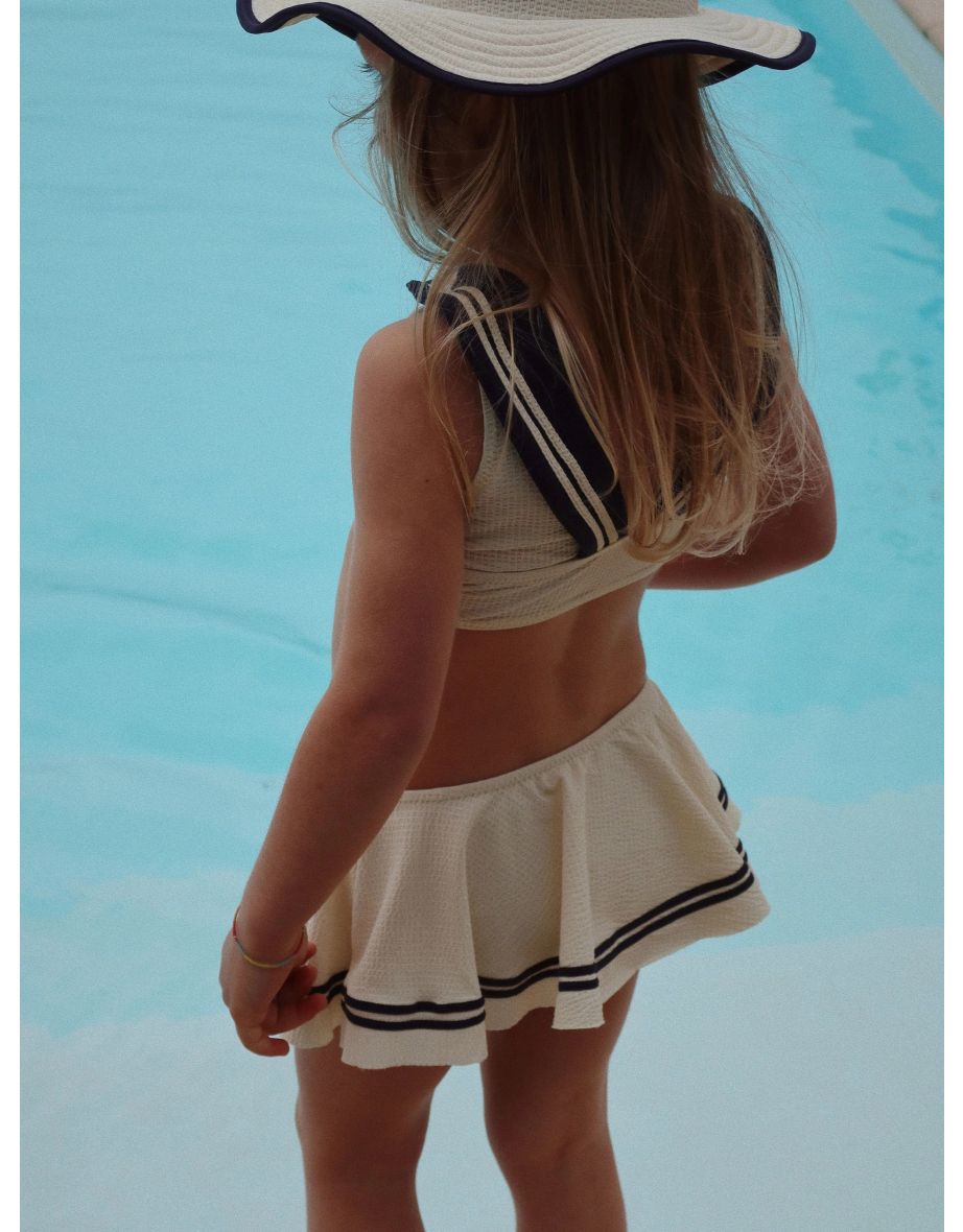 Girls Sailor Bikini in Ivory