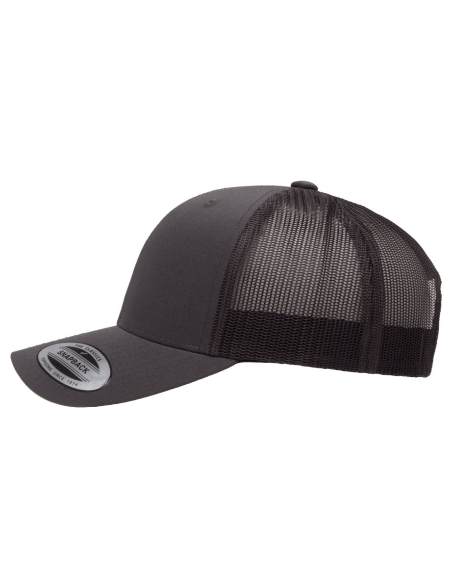 Yupoong Flexfit Retro Snapback Trucker Cap - DK GRY - 2