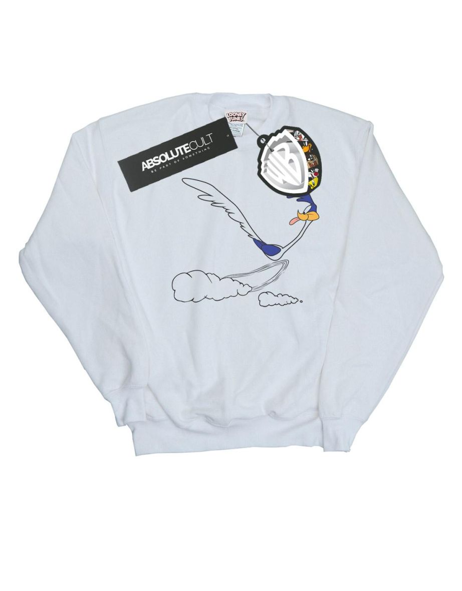 Looney Tunes Boys Road Runner Running Sweatshirt - White