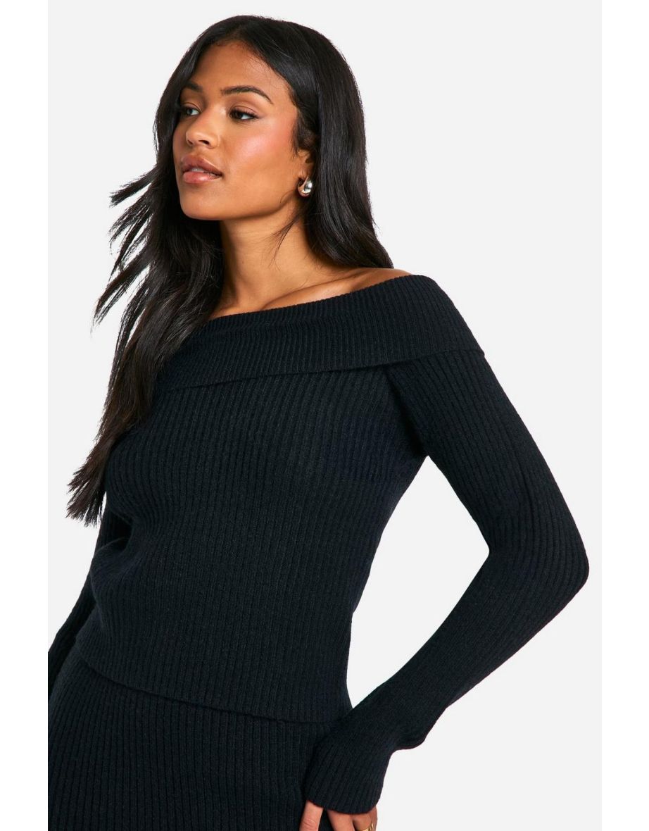 Tall Ribbed Asymetric Jumper And Maxi Skirt Co Ord - 3