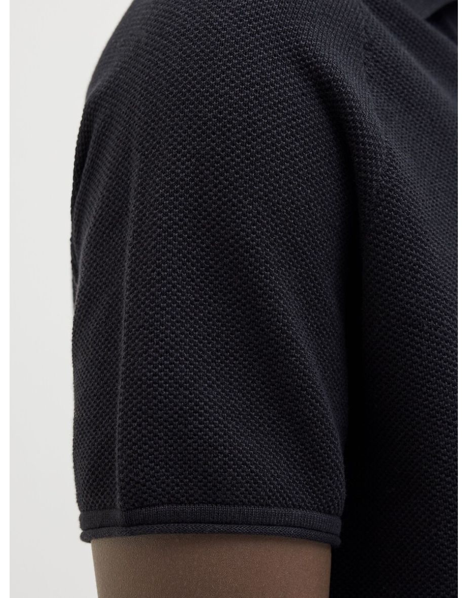 Buttonless Knit Polo Shirt - 5
