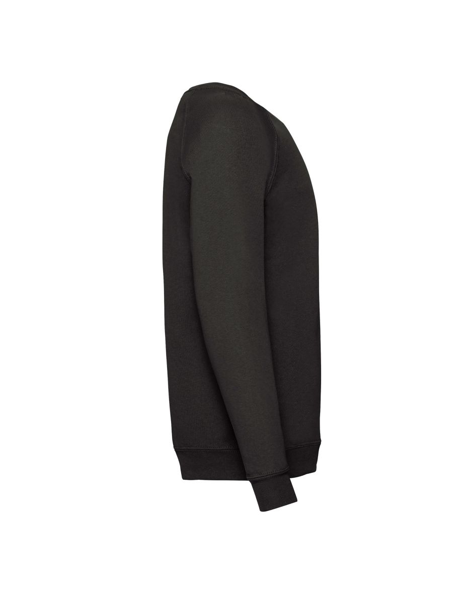 Fruit of the Loom Childrens/Kids Classic Raglan Sweatshirt - Black - 2