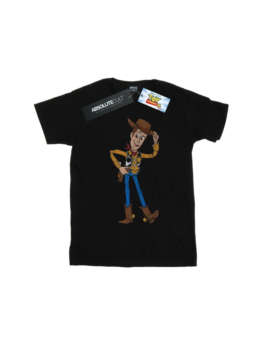 Disney Mens Toy Story 4 Sheriff Woody Pose T-Shirt - Black