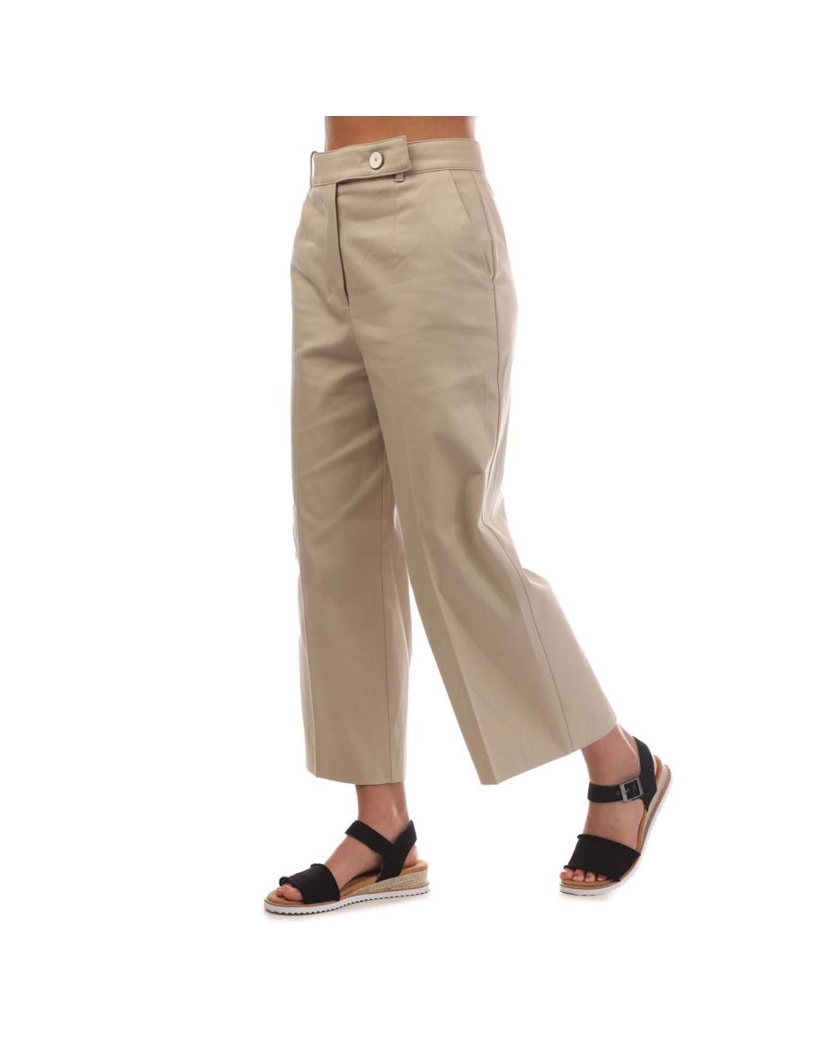 Women's Boss Tapima Trousers in Cream - 2