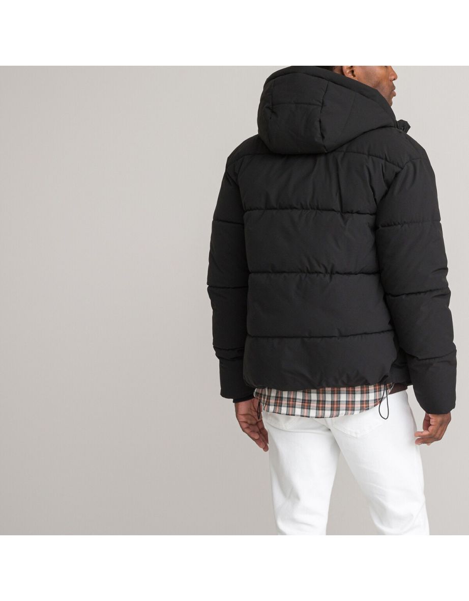 Short Padded Jacket with Detachable Hood - 3