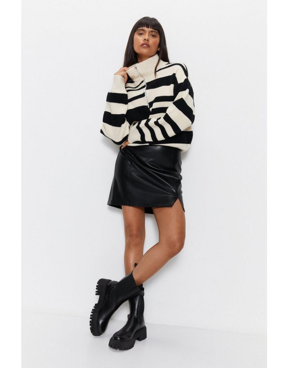 Faux Leather Mini Skirt