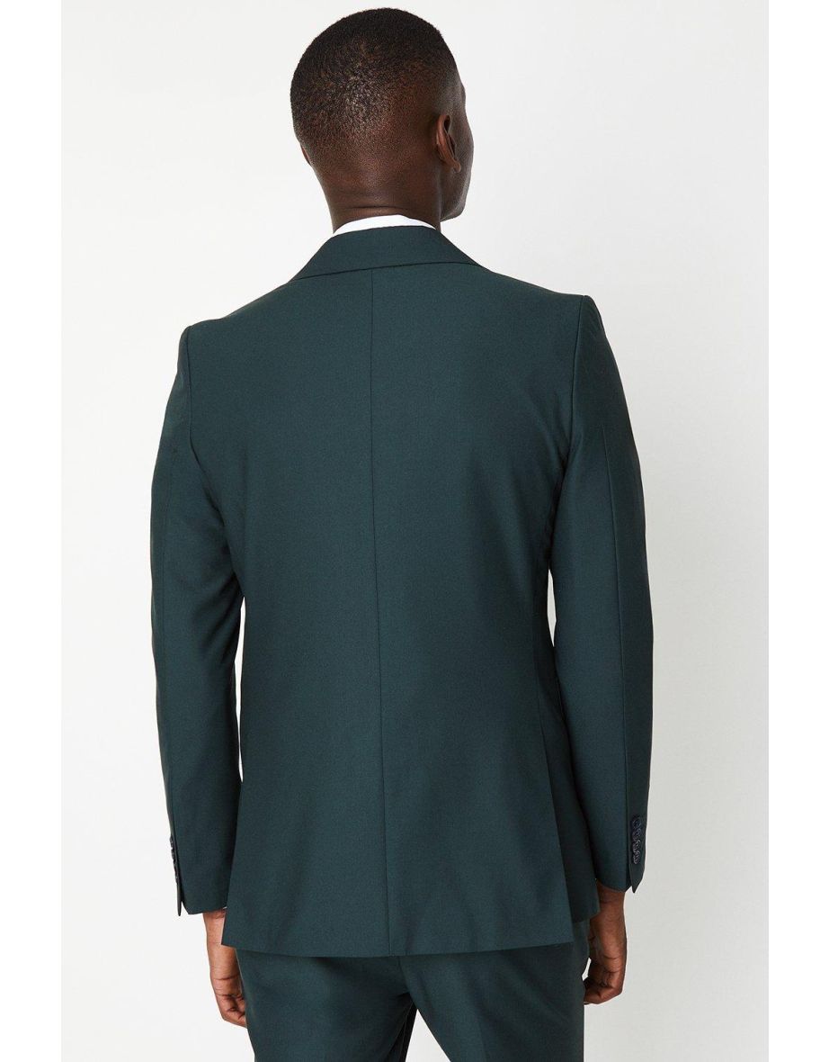 Dark Green Slim Fit Suit Jacket - 2