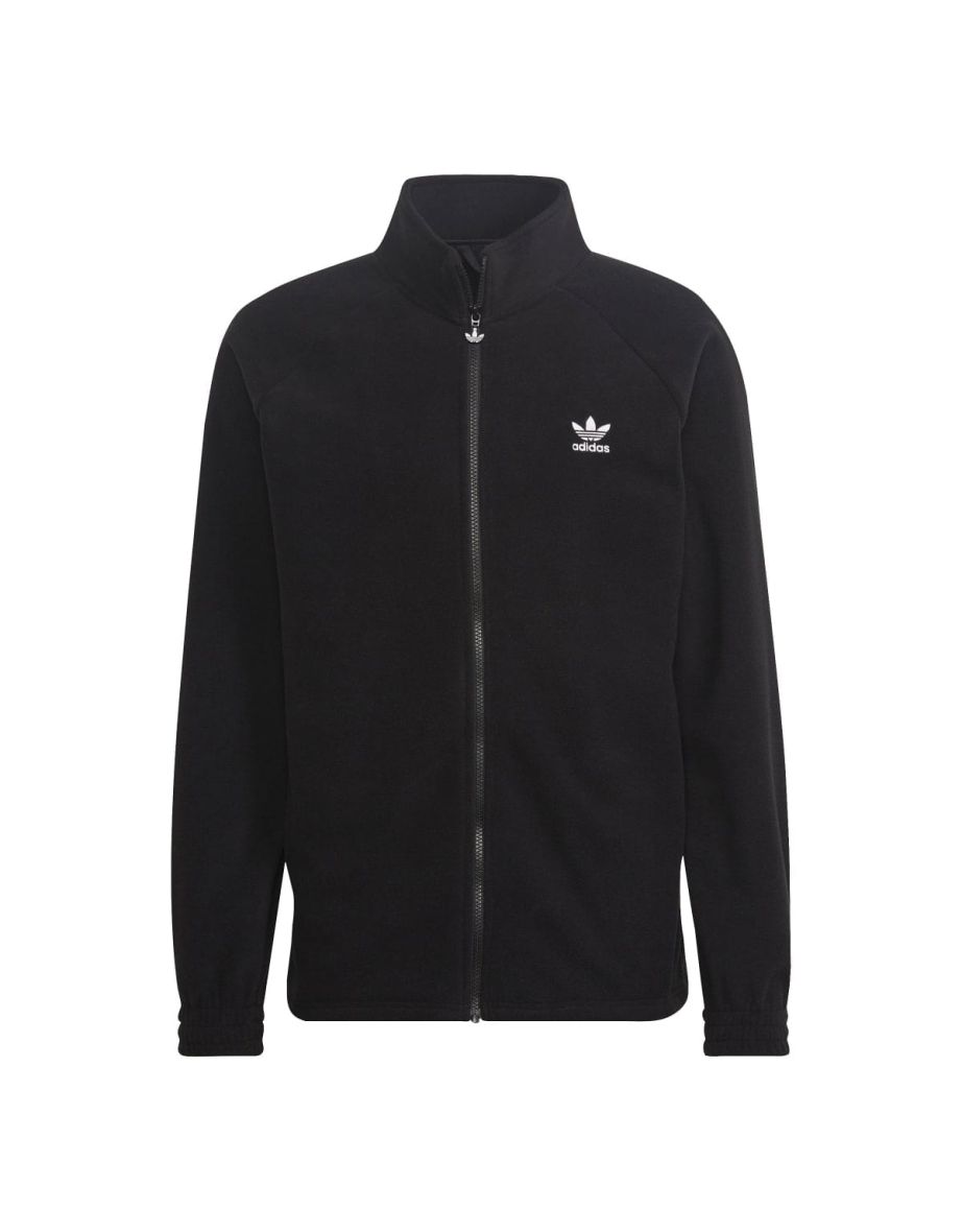 Men's adidas Originals Adicolor Classics Trefoil Teddy Fleece Jacket in Black