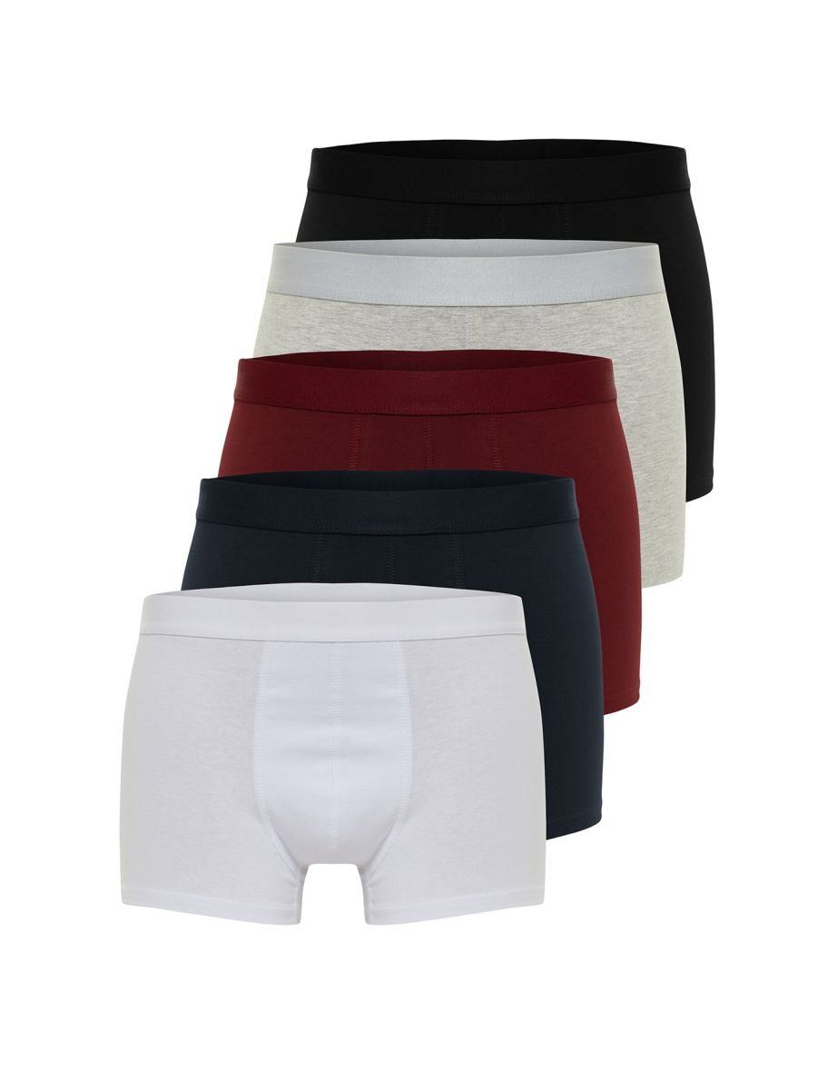 Men's Multi Color Multi Color Basic 5-Pack Cotton Boxer