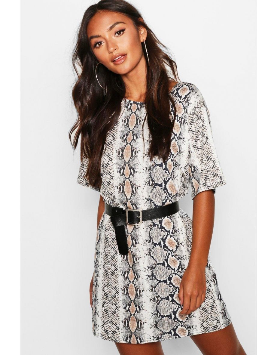 snake t shirt dress