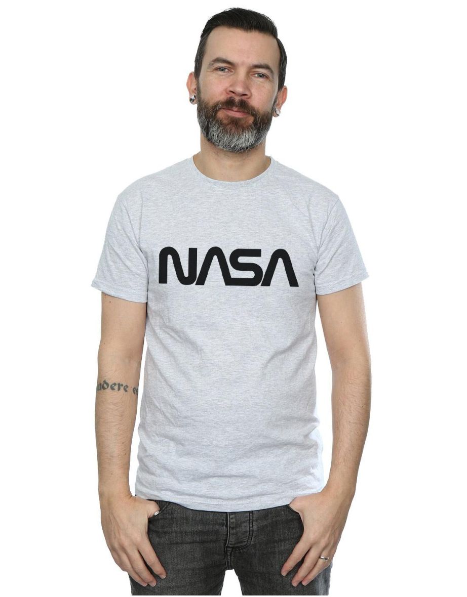 NASA Mens Modern Logo T-Shirt - Sports Grey - 3