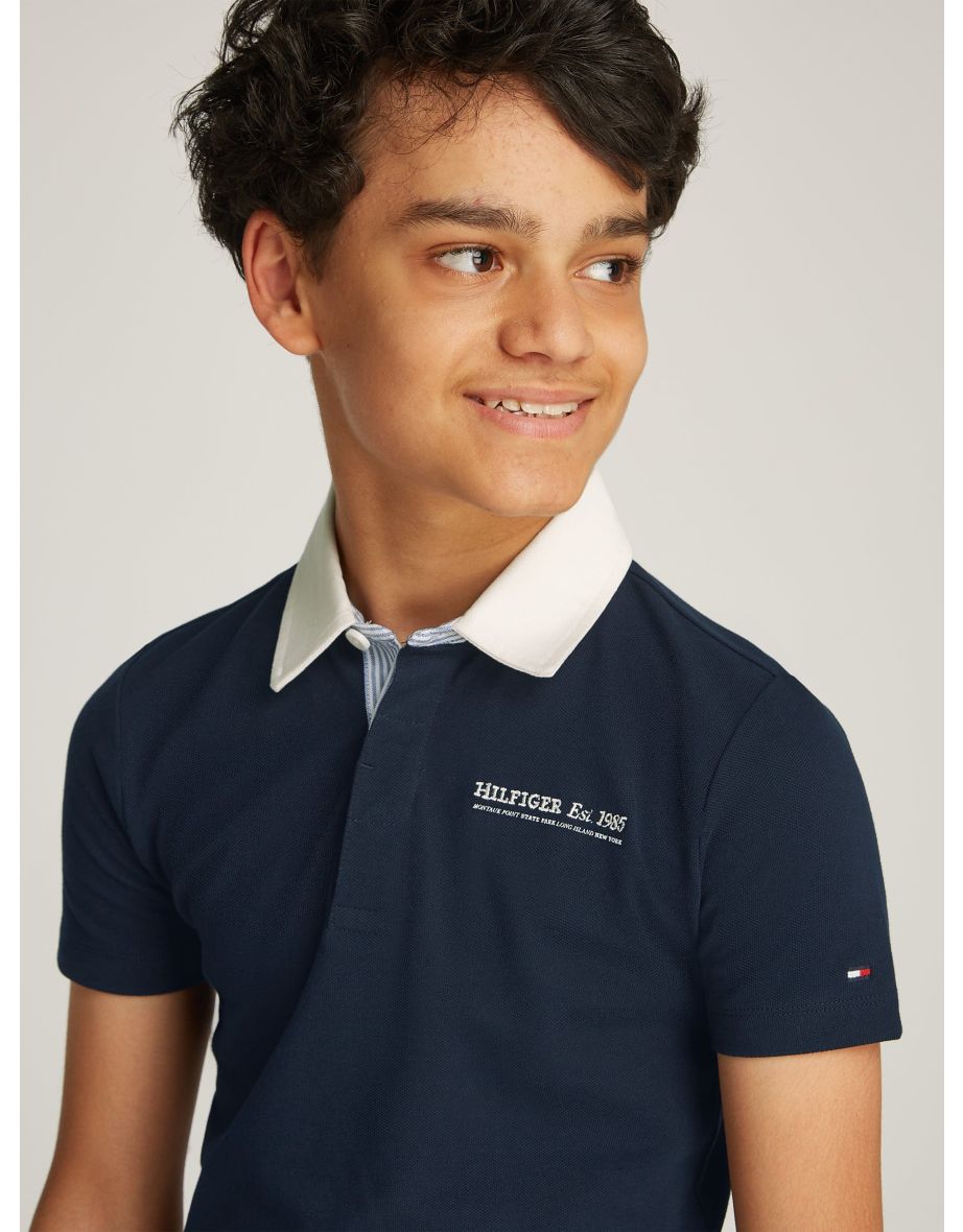 Boys Ithaca Regular Polo Shirt in Navy - 3