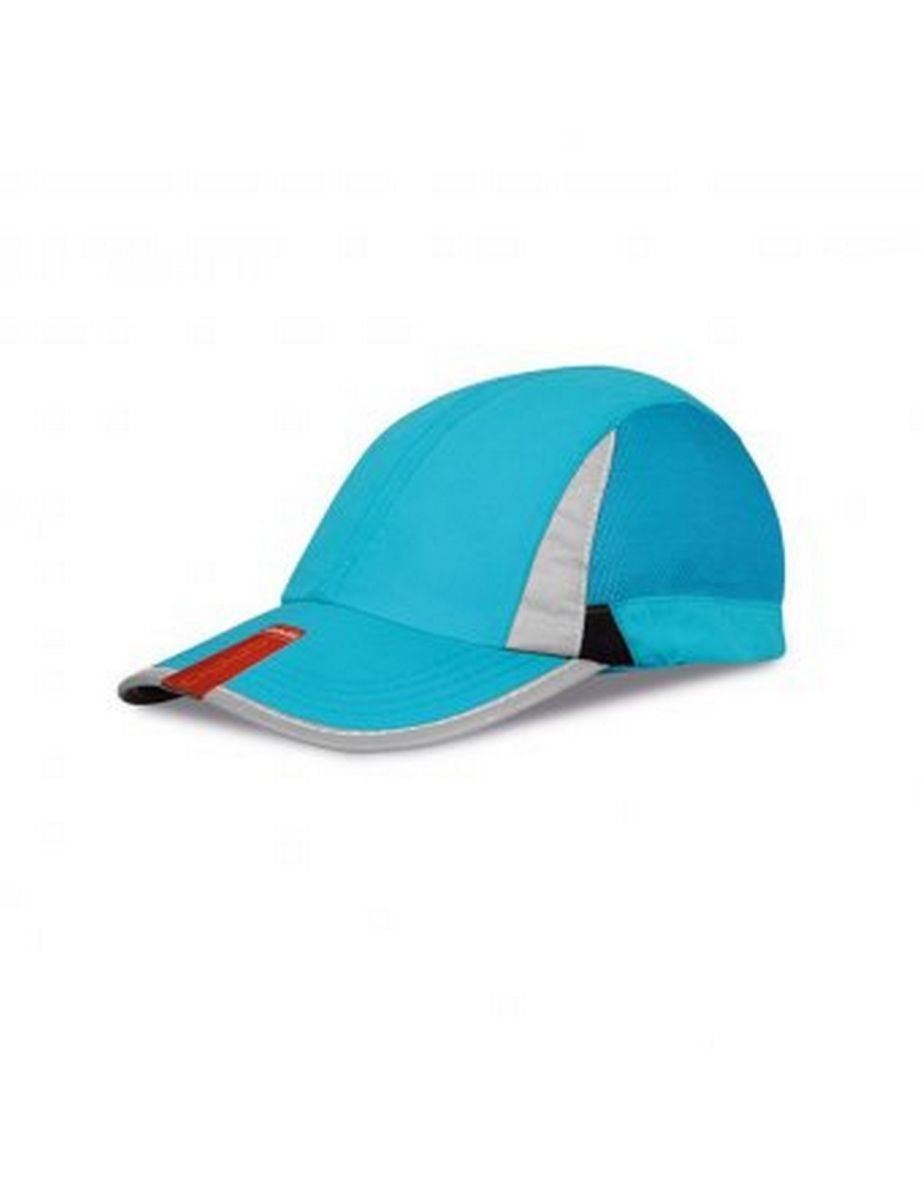 Spiro Unisex 2 Panel Sport Baseball Cap - Aqua/Black