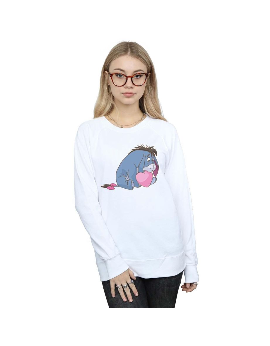 Disney Womens/Ladies Winnie The Pooh Eeyore Mouth Sweatshirt - White