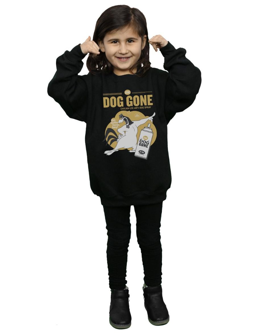 Looney Tunes Girls Foghorn Leghorn Dog Gone Sweatshirt - Black - 3