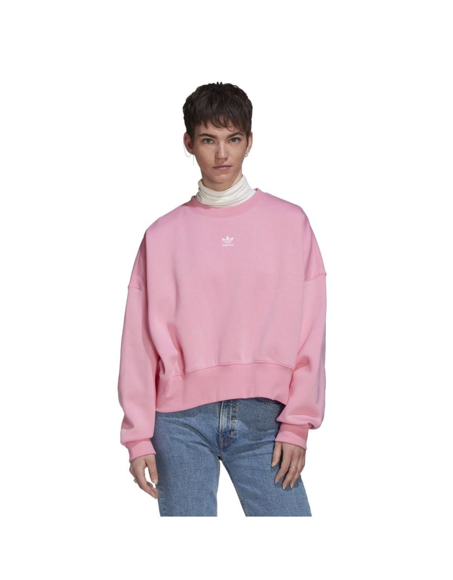 Women's adidas Originals Adicolor Essentials Fleece Sweatshirt in Pink