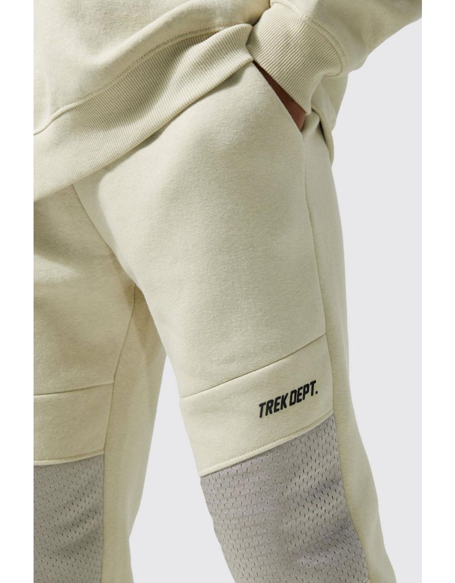 Active Skinny Mesh Detail Cuffed Joggers - 2