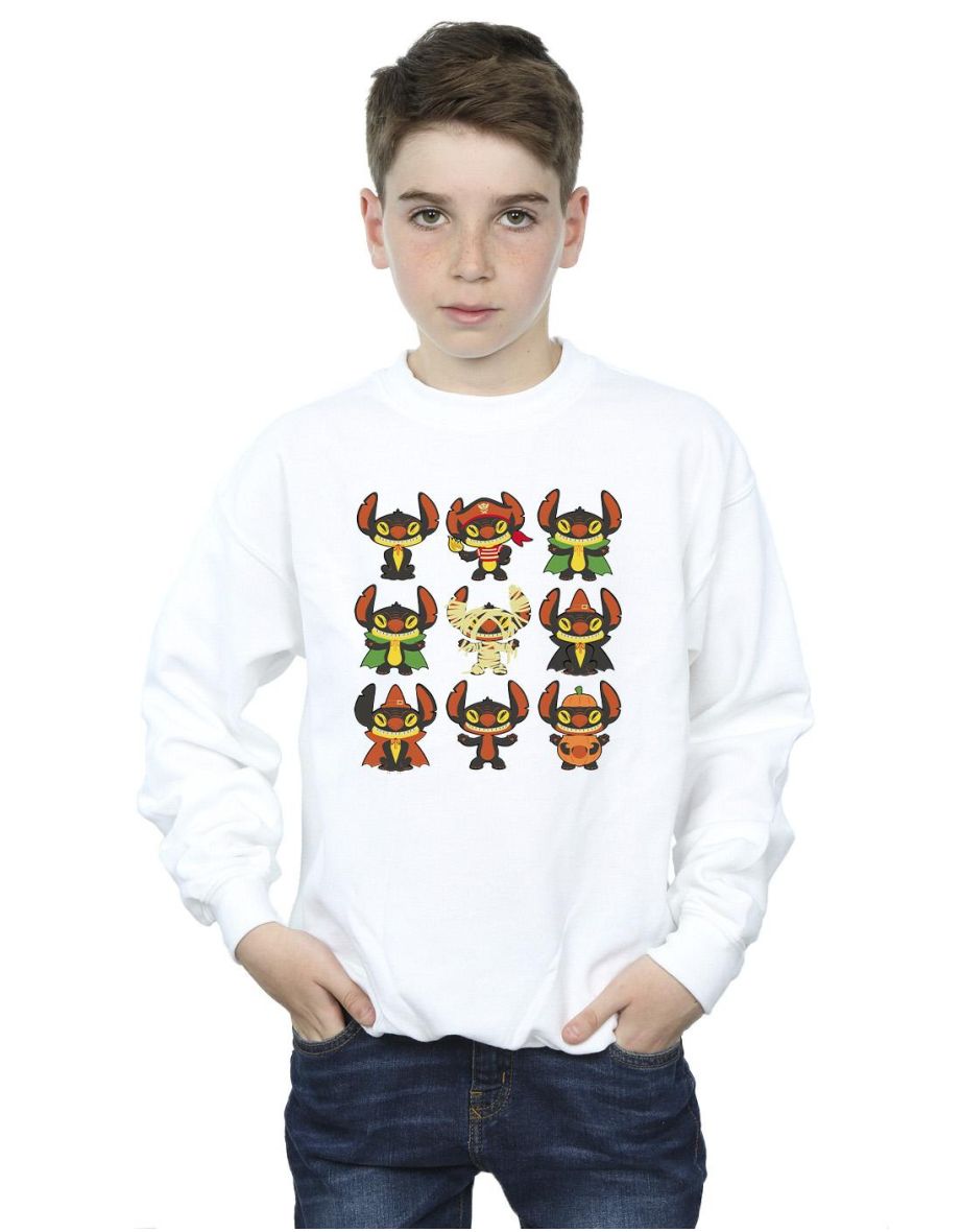 Disney Boys Lilo & Stitch Halloween Costumes Sweatshirt - White