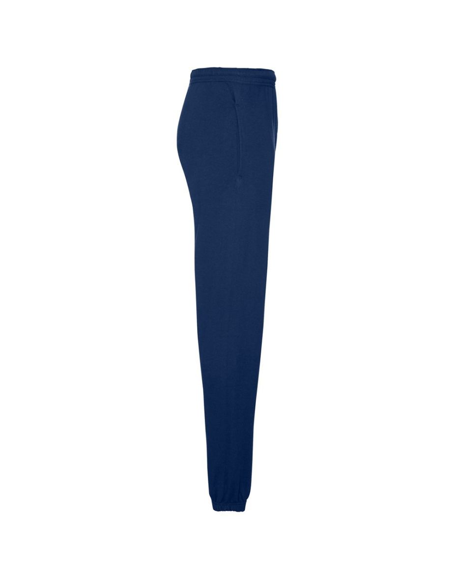 Fruit Of The Loom Mens Elasticated Cuff Jog Pants / Jogging Bottoms - Navy - 2