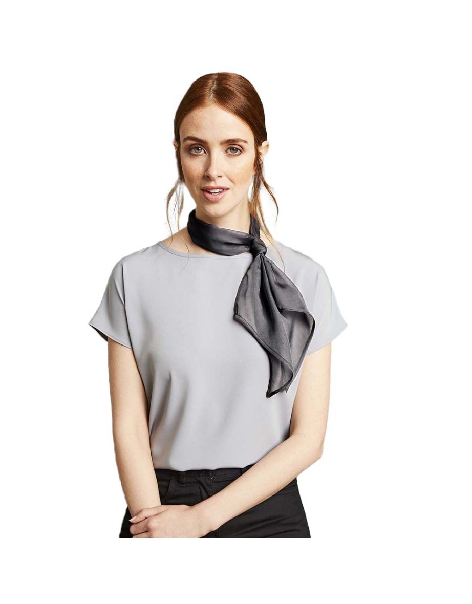 Premier Ladies/Womens Work Chiffon Formal Scarf - Dark Grey