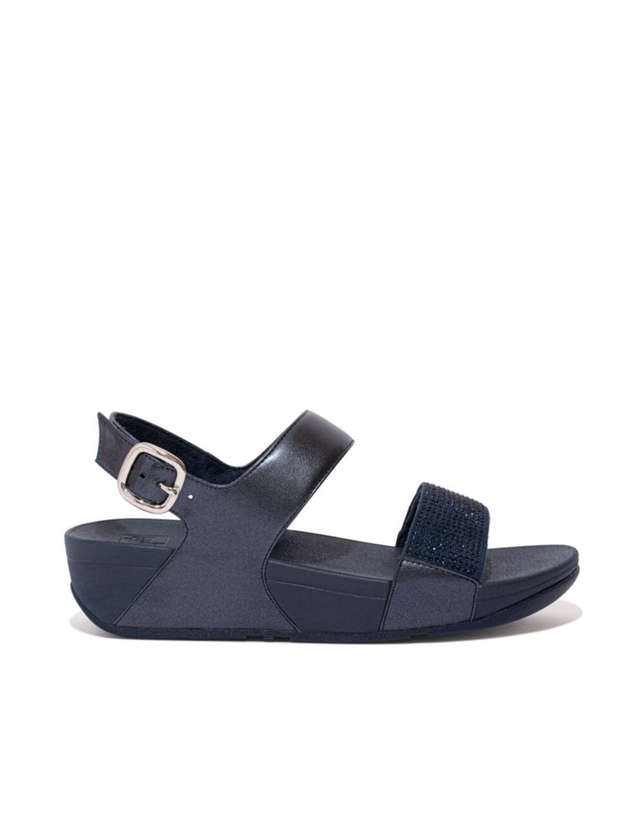 Women's Fit Flop Lulu Crystal Back Strap Sandals in Blue