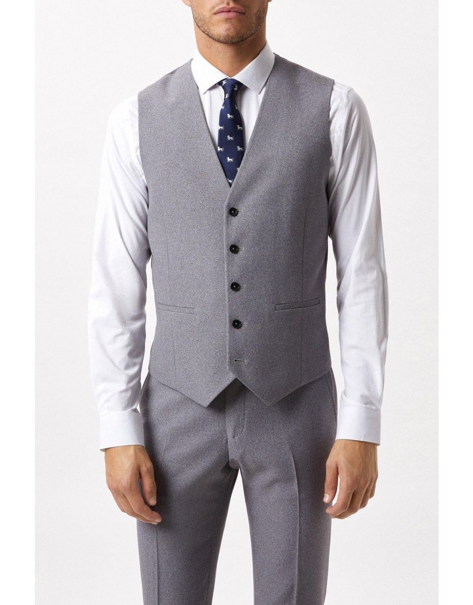 Grey slim fit on sale waistcoat