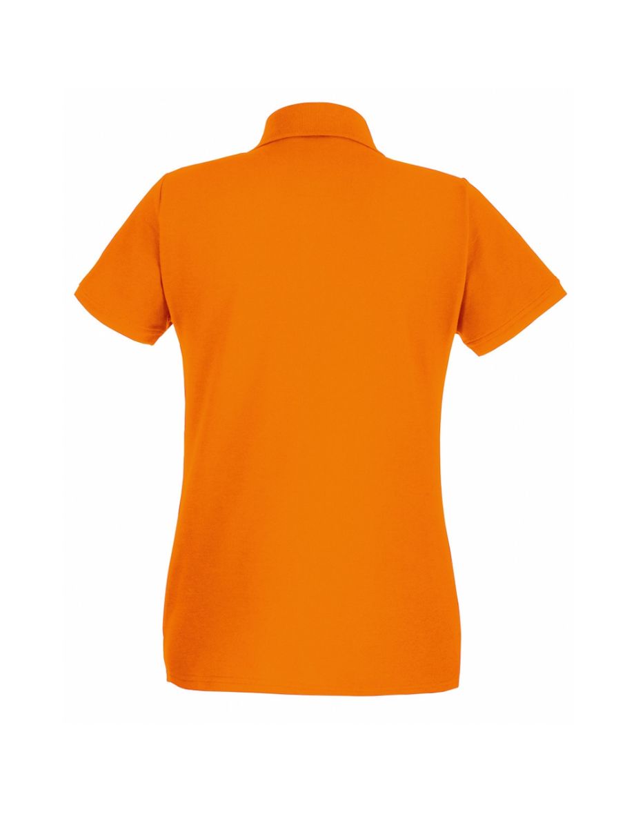 Fruit Of The Loom Ladies Lady-Fit Premium Short Sleeve Polo Shirt - Orange - 1