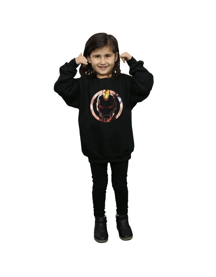 Marvel Girls Iron Man Montage Symbol Sweatshirt - Black - 3