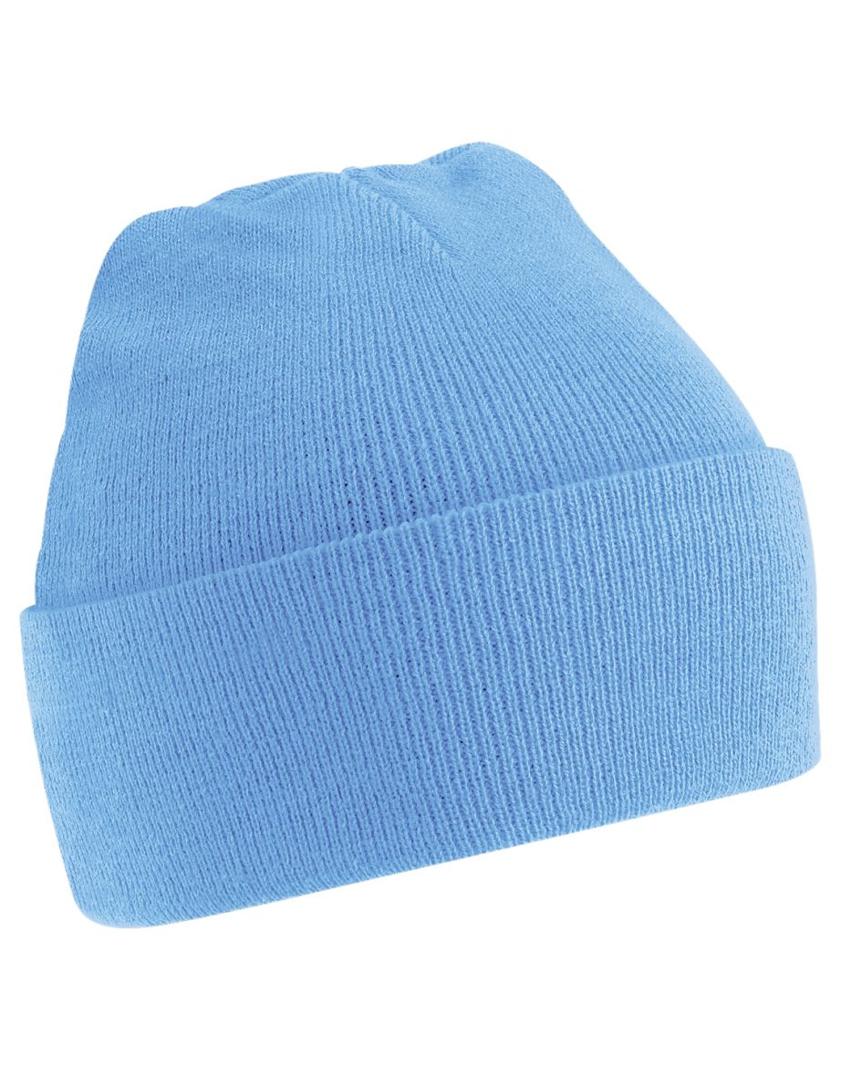 Beechfield Soft Feel Knitted Winter Hat - Sky Blue