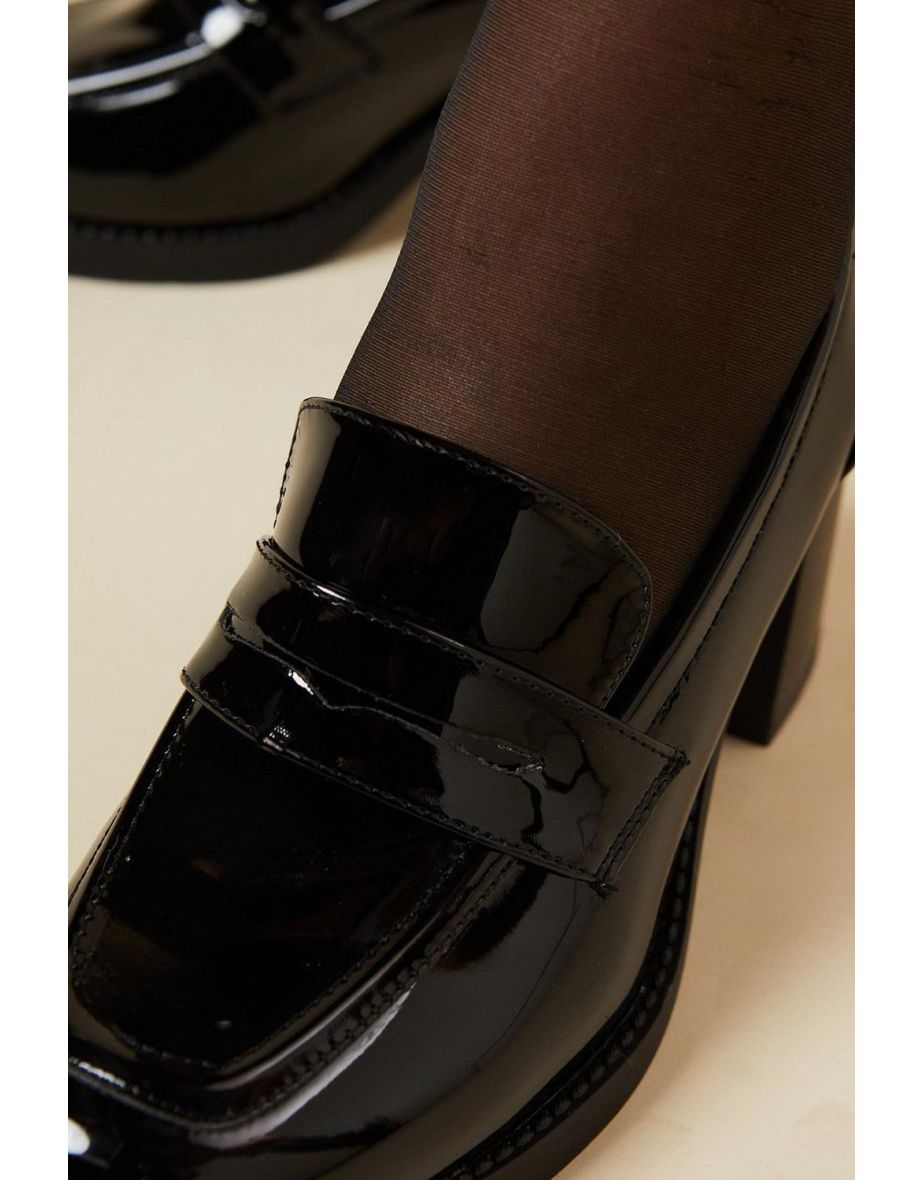 Brea High Block Heel Penny Loafer - 3