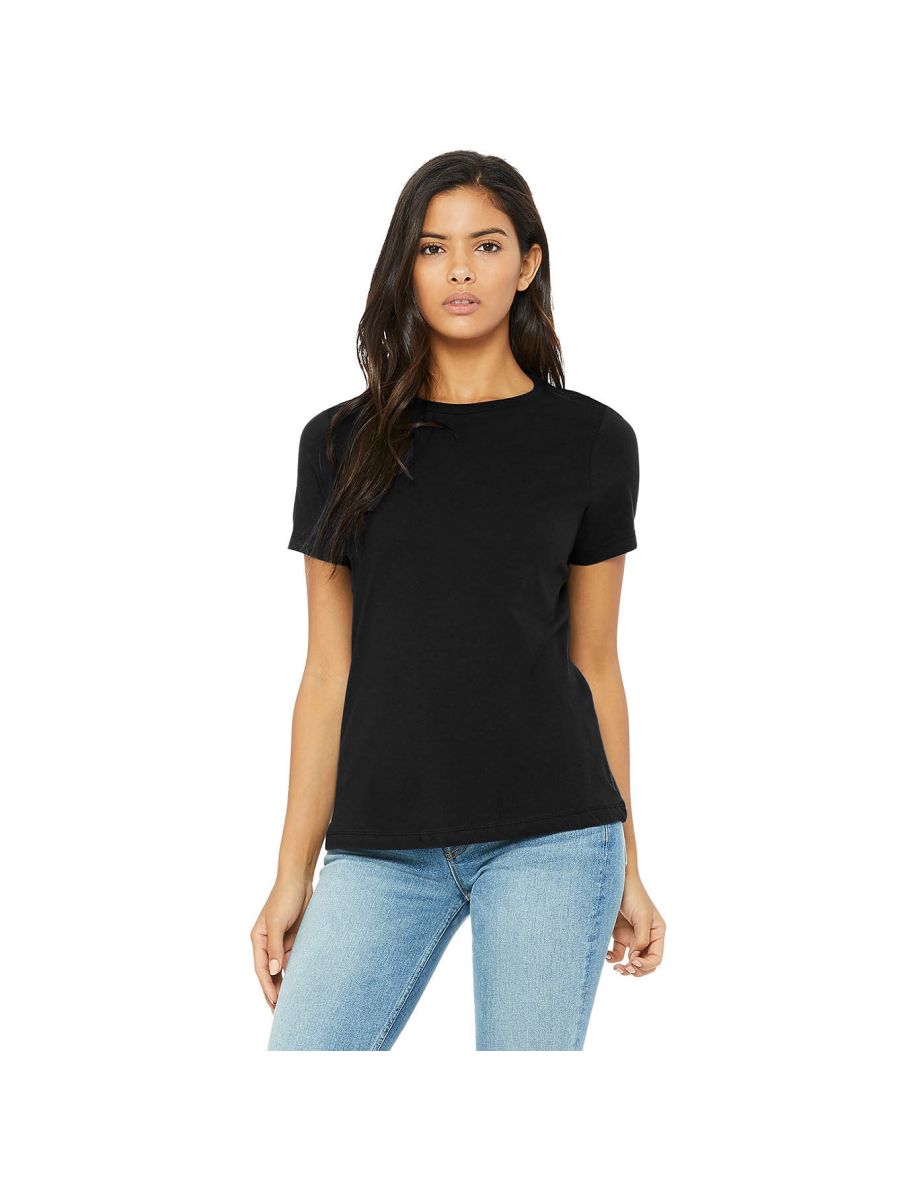 Bella + Canvas Womens/Ladies Jersey Short-Sleeved T-Shirt - Black - 2