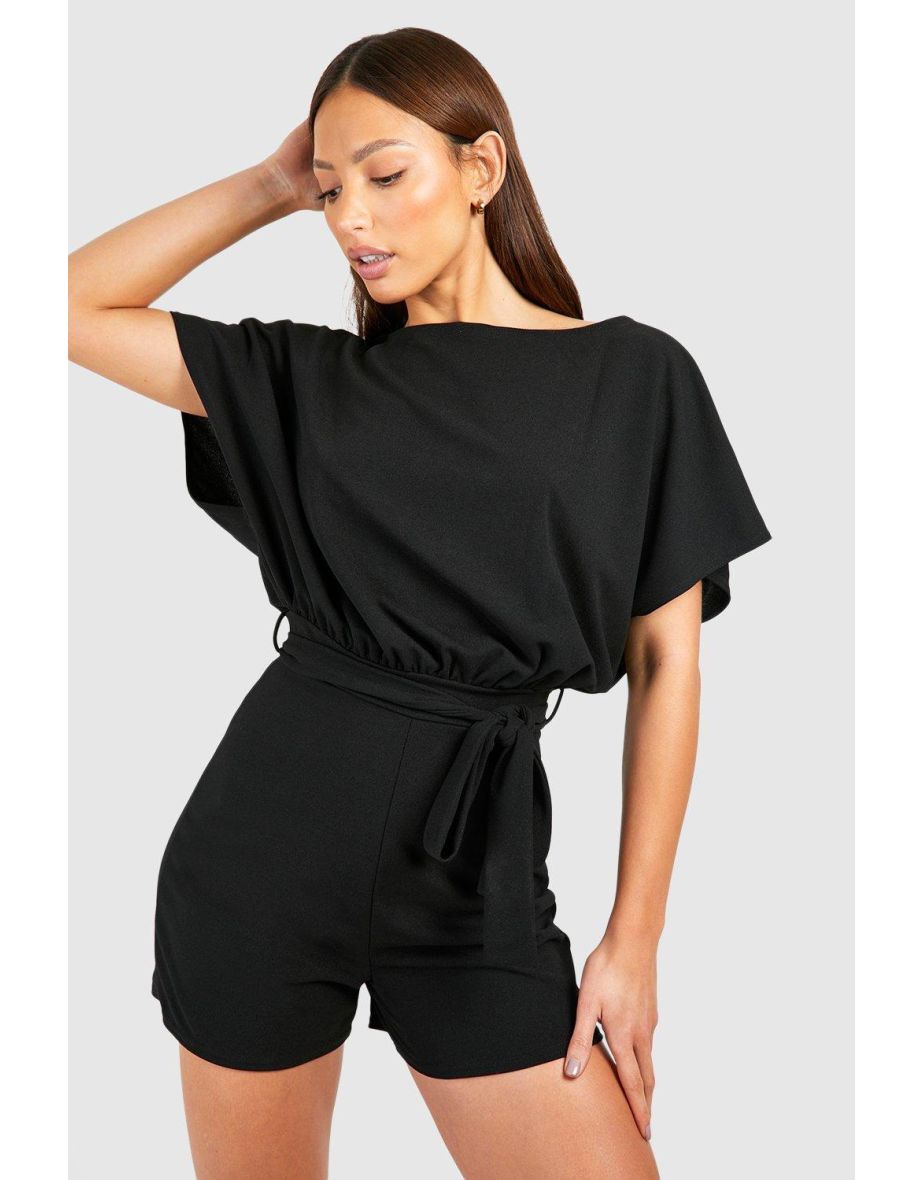 Tall Short Sleeve Batwing Playsuit
