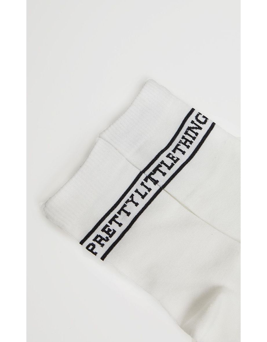 PRETTYLITTLETHING Logo Black Ankle Socks - 2